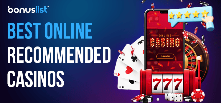 A mobile phone with a slot machine, casino roulette and some gaming items for the best online recommended casinos