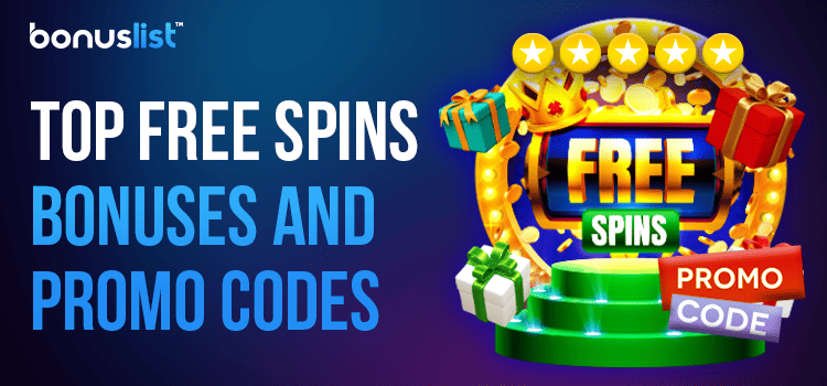 A crowned casino reel with different gift items for top free spins bonuses and promo codes