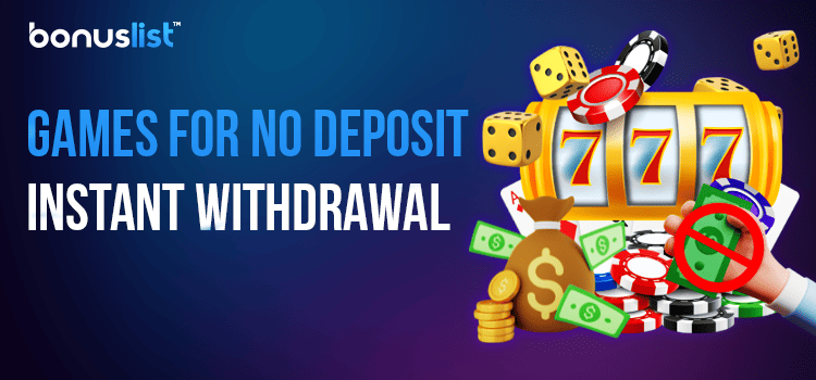 A golden casino reel with a lot of gaming items for the best games for no deposit instant withdrawal