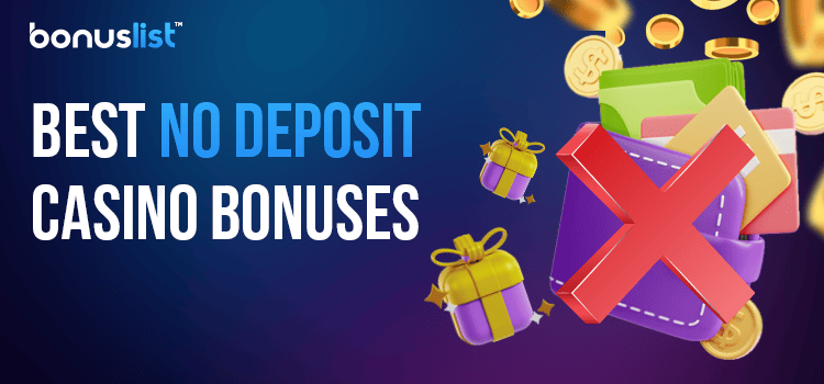 Different casino bonus items with a NO sign for the best no deposit casino bonuses
